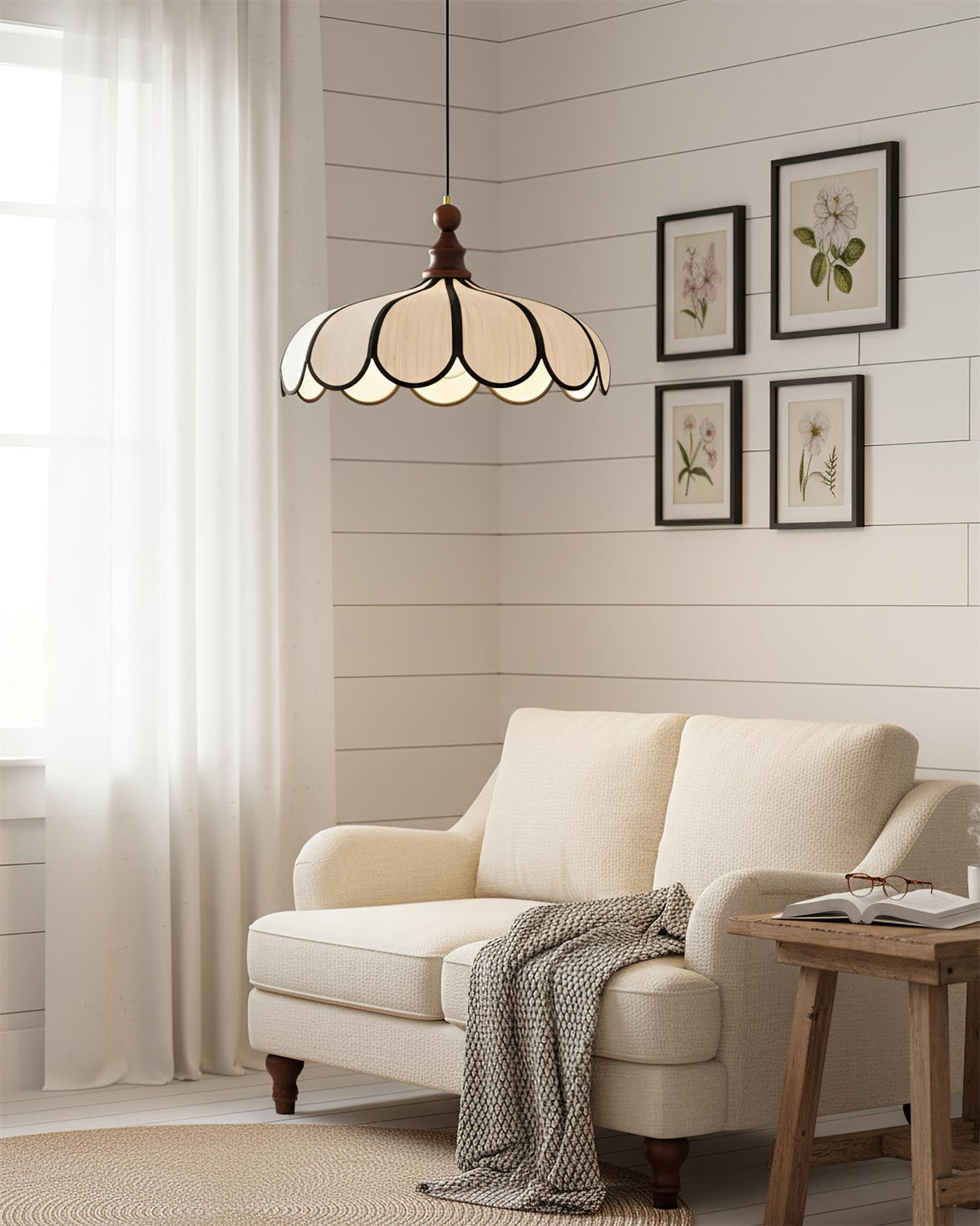 Scalloped Petal Pendant Light