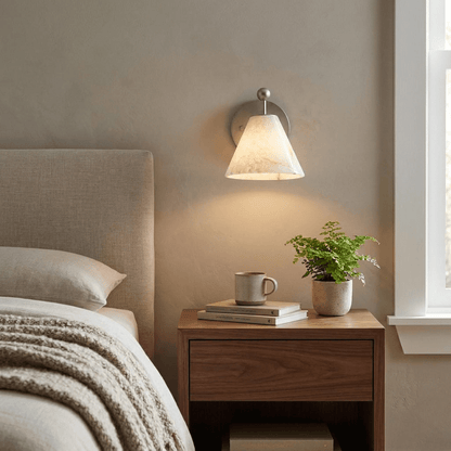 Alabaster Cone Wall Light