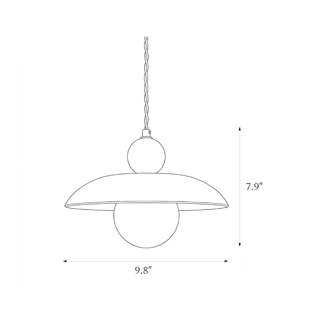 Alabaster Sphere Brass Pendant Light
