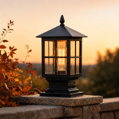 Dual Power Gate Post Lantern