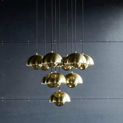 Twin Dome Metal Pendant Light