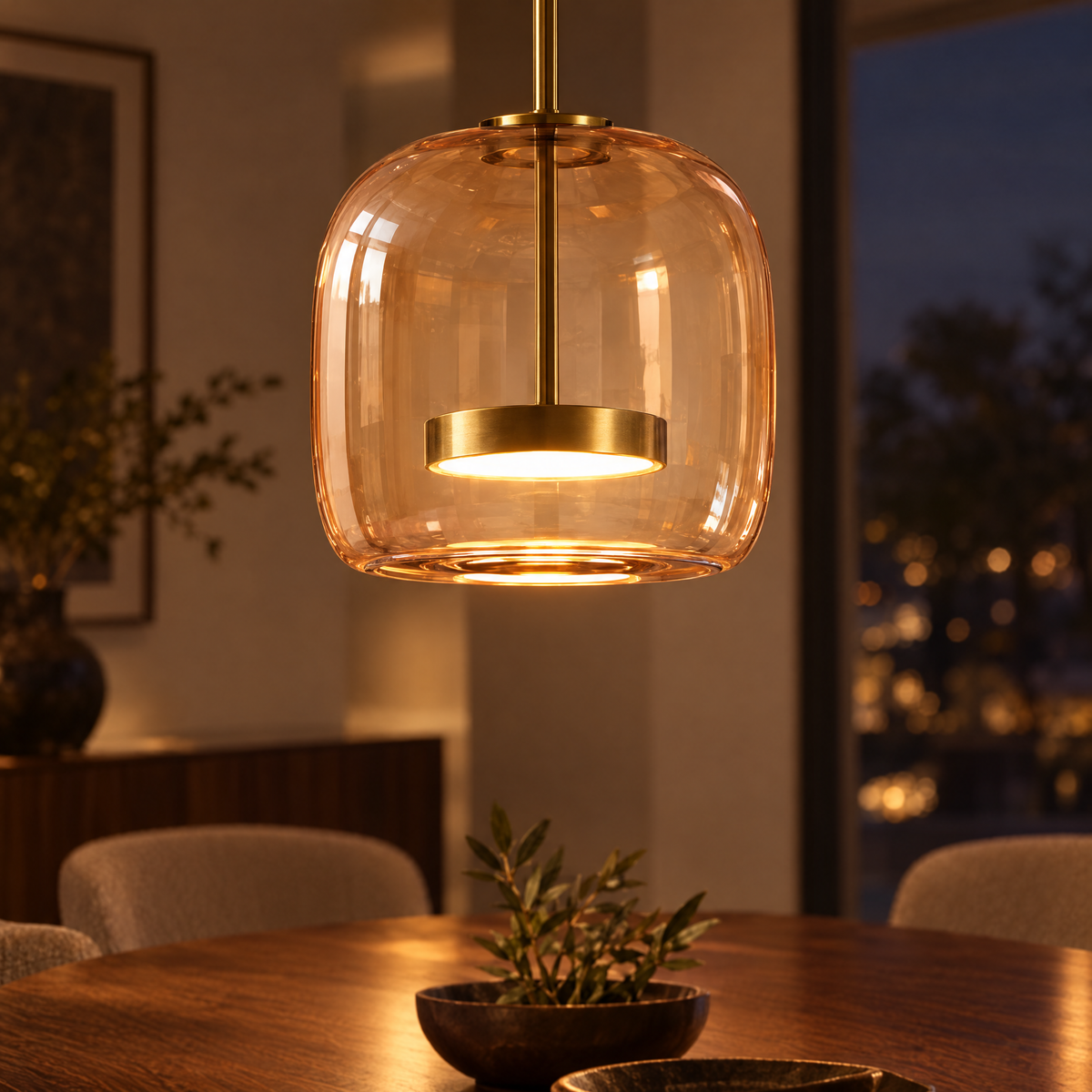 Glavira Modern Blown Glass Pendant Light