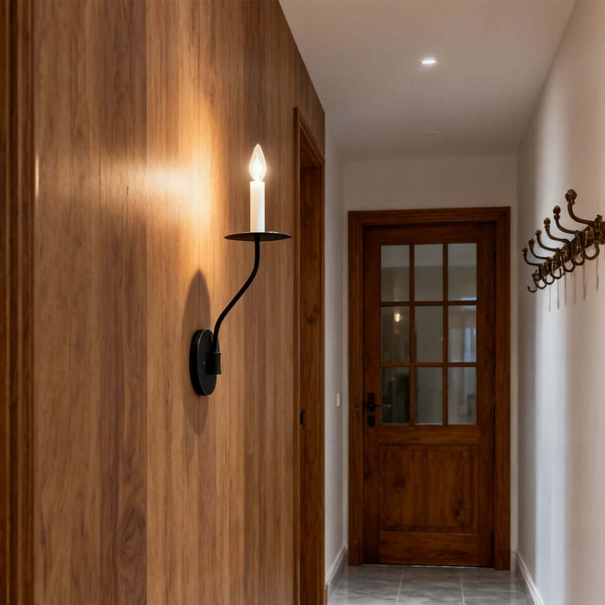 Candlestick Brass Wall Sconce