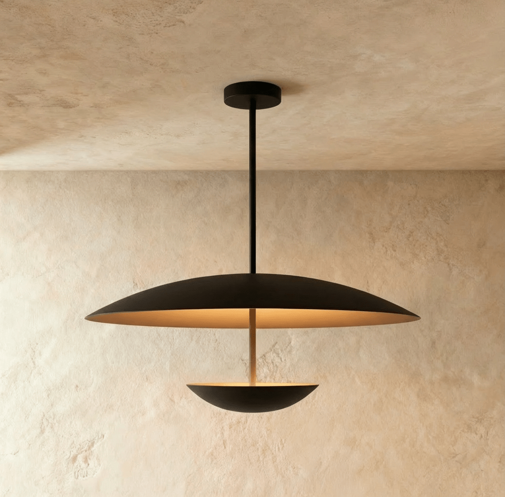 Wide Disc Metal Pendant Light