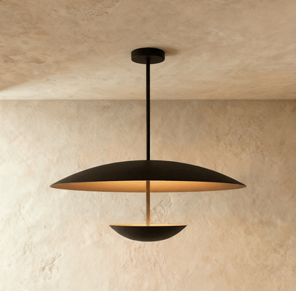 Wide Disc Metal Pendant Light