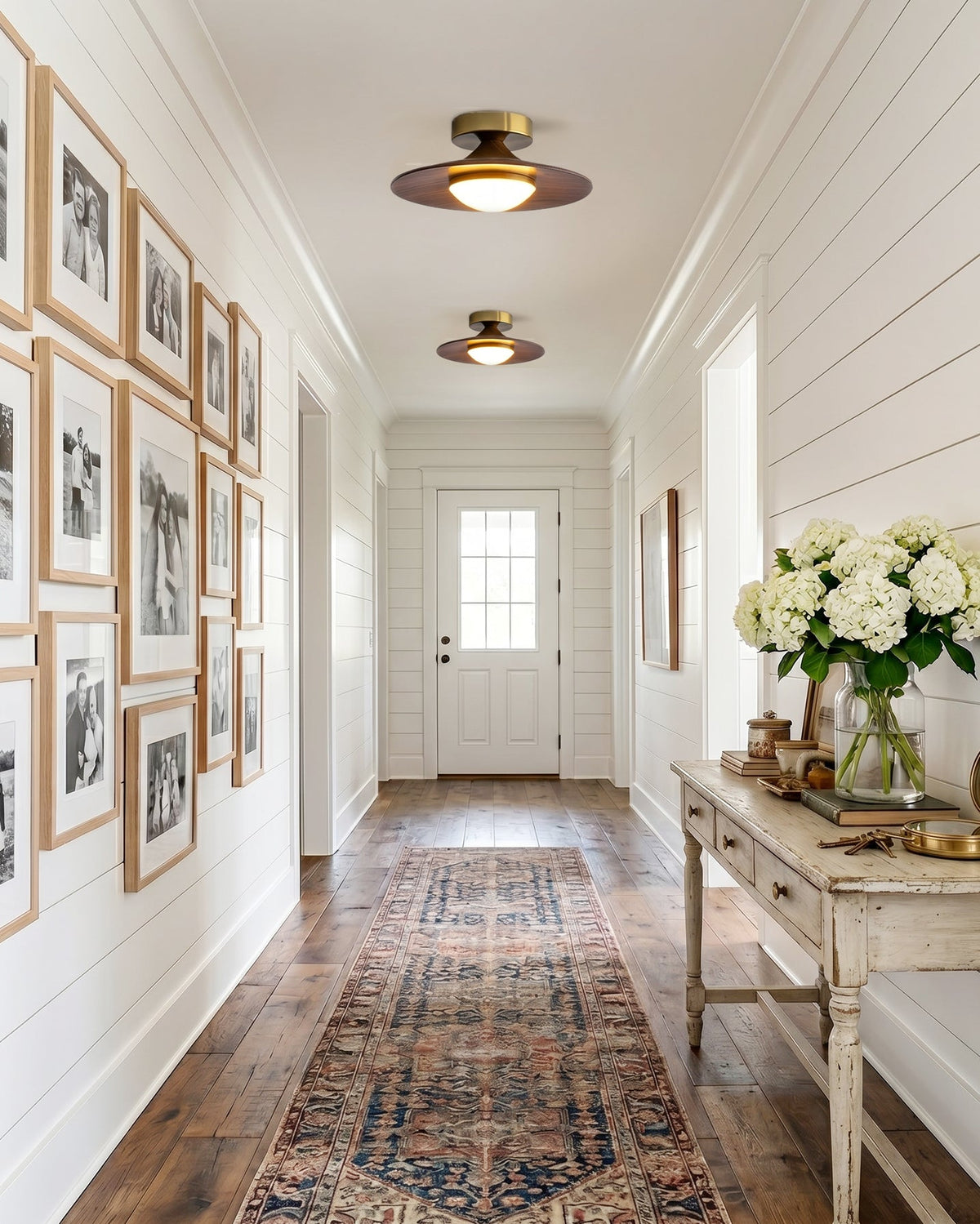 Walnut Saucer Ceiling Light