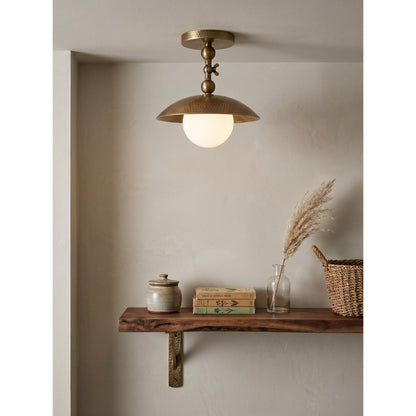 Hammered Dome Flush Ceiling Light