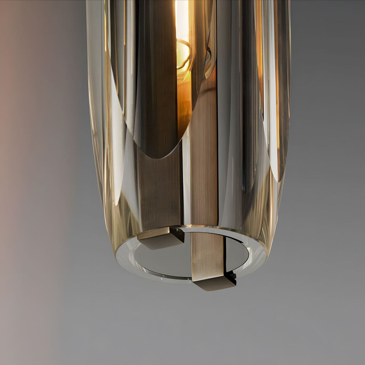 Brass Crystal Rod Pendant Light