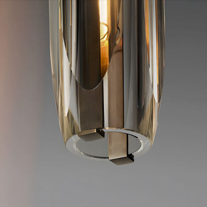 Brass Crystal Rod Pendant Light