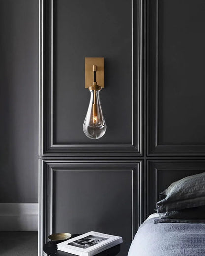 Teardrop Glass Wall Light