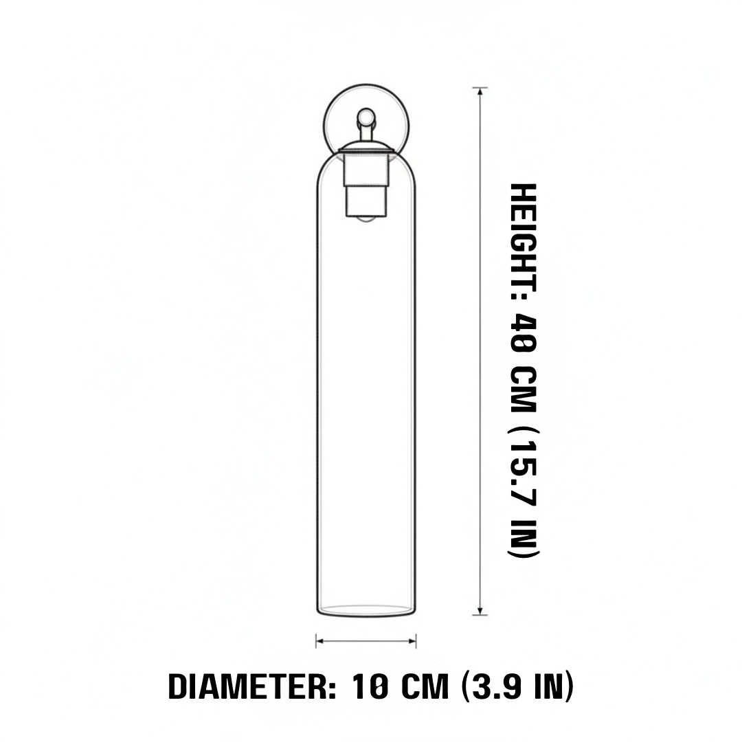 Lumessa Minimalist Glass Cylinder Wall Light