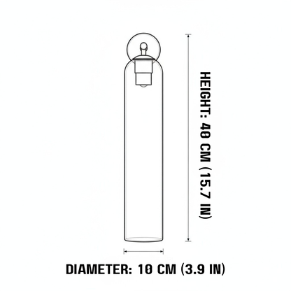 Lumessa Minimalist Glass Cylinder Wall Light