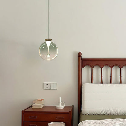 Tinted Glass Globe Pendant Light