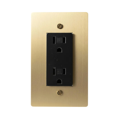 Corvanel Traditional Brass Duplex Socket Outlet