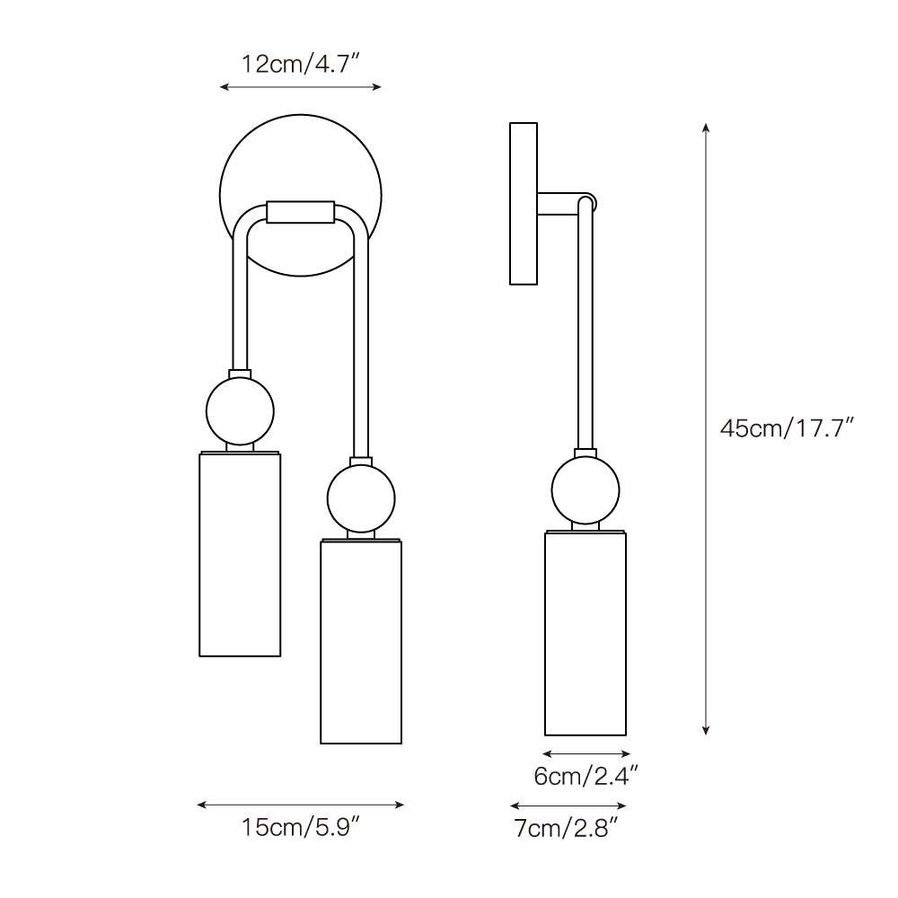 Alabaster Column Wall Light
