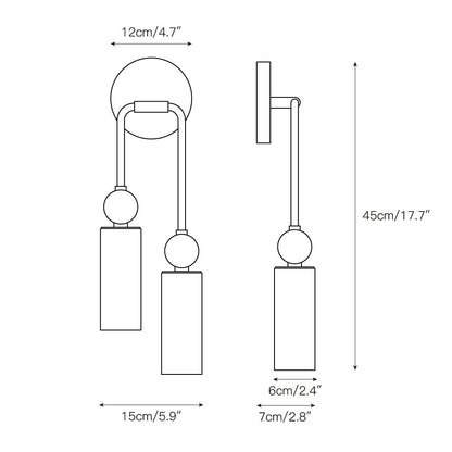 Alabaster Column Wall Light