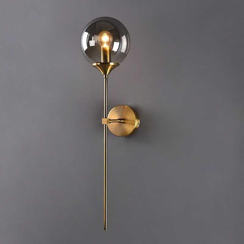 Velmira Mid-Century Glass Globe Wall Light