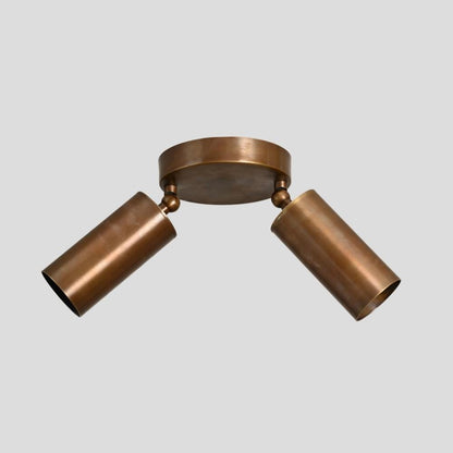 Duvessa Mid-Century Brass Twin Spot Ceiling Light