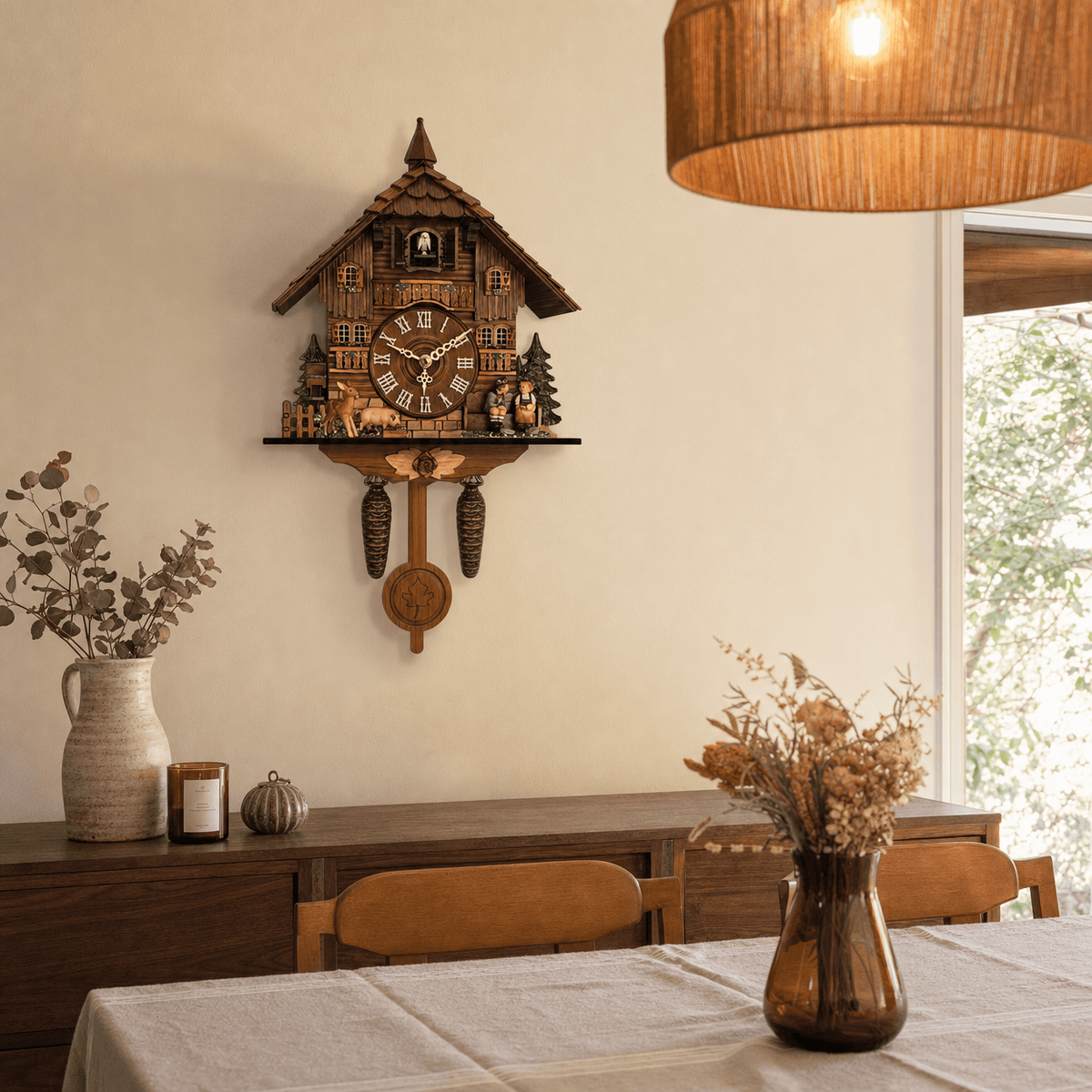 Brenvika Alpine MDF Pendulum Cuckoo Clock