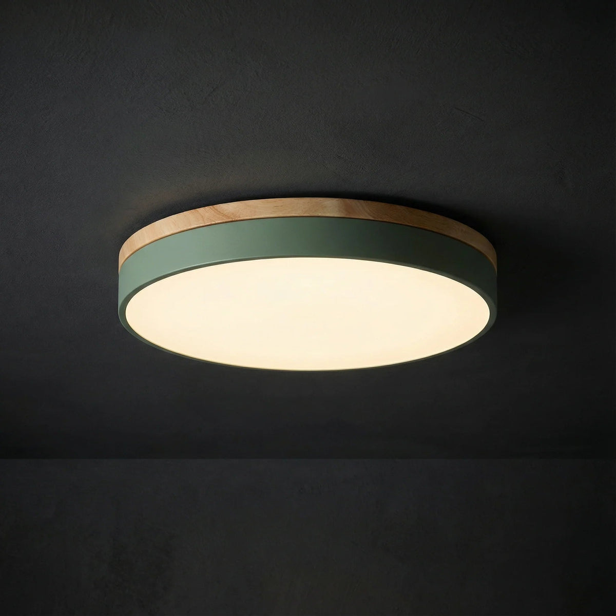 Lumbra Minimalist Wood Flush Ceiling Light