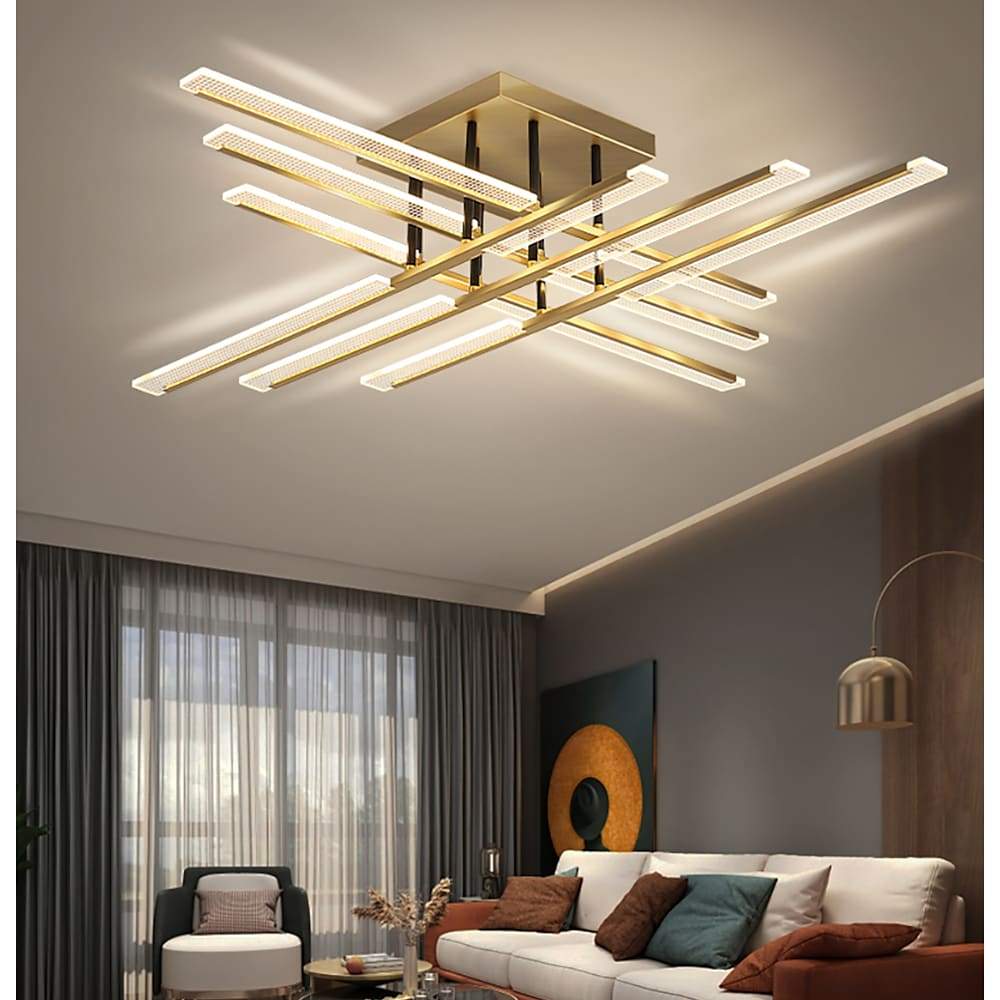 Gold Linear Bar Ceiling Light