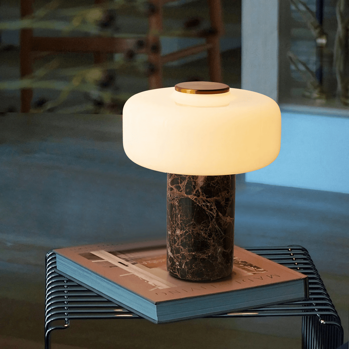 Marble Opal Dome Table Lamp