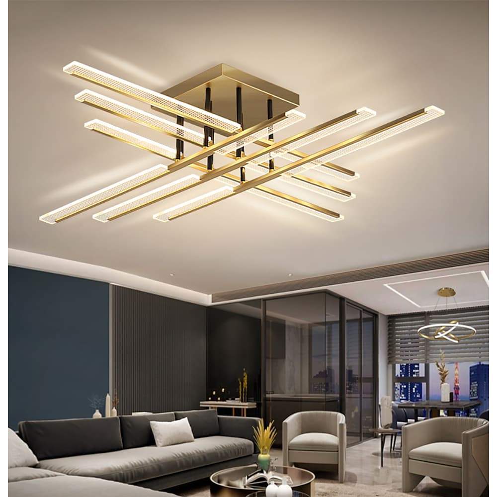 Gold Linear Bar Ceiling Light