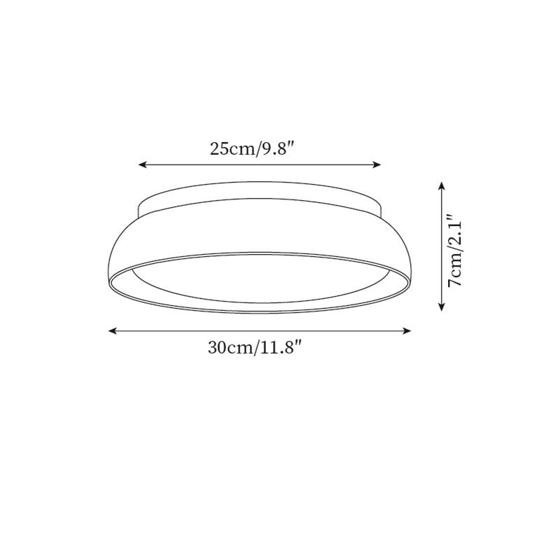 Round Travertine Flush Ceiling Light