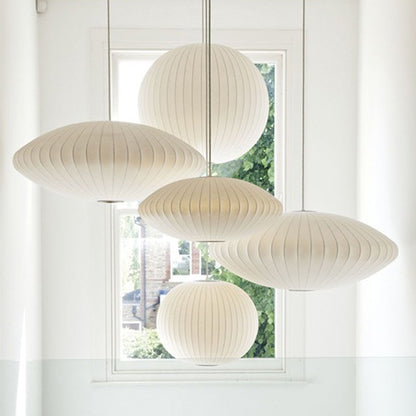 Pleated Silk Fabric Pendant Light