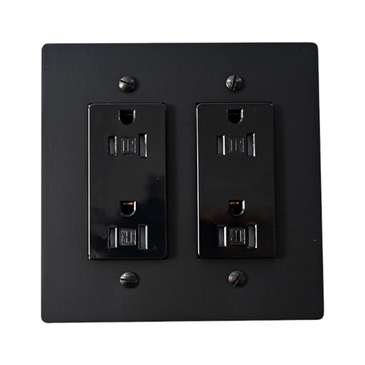 Galveno Vintage Solid Brass 2-Gang Outlet