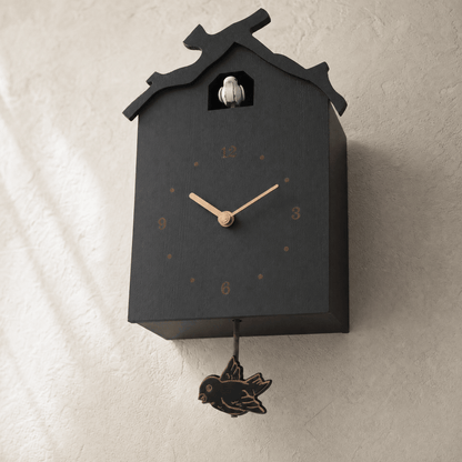 Dunmere Minimalist Wood Pendulum Cuckoo Clock
