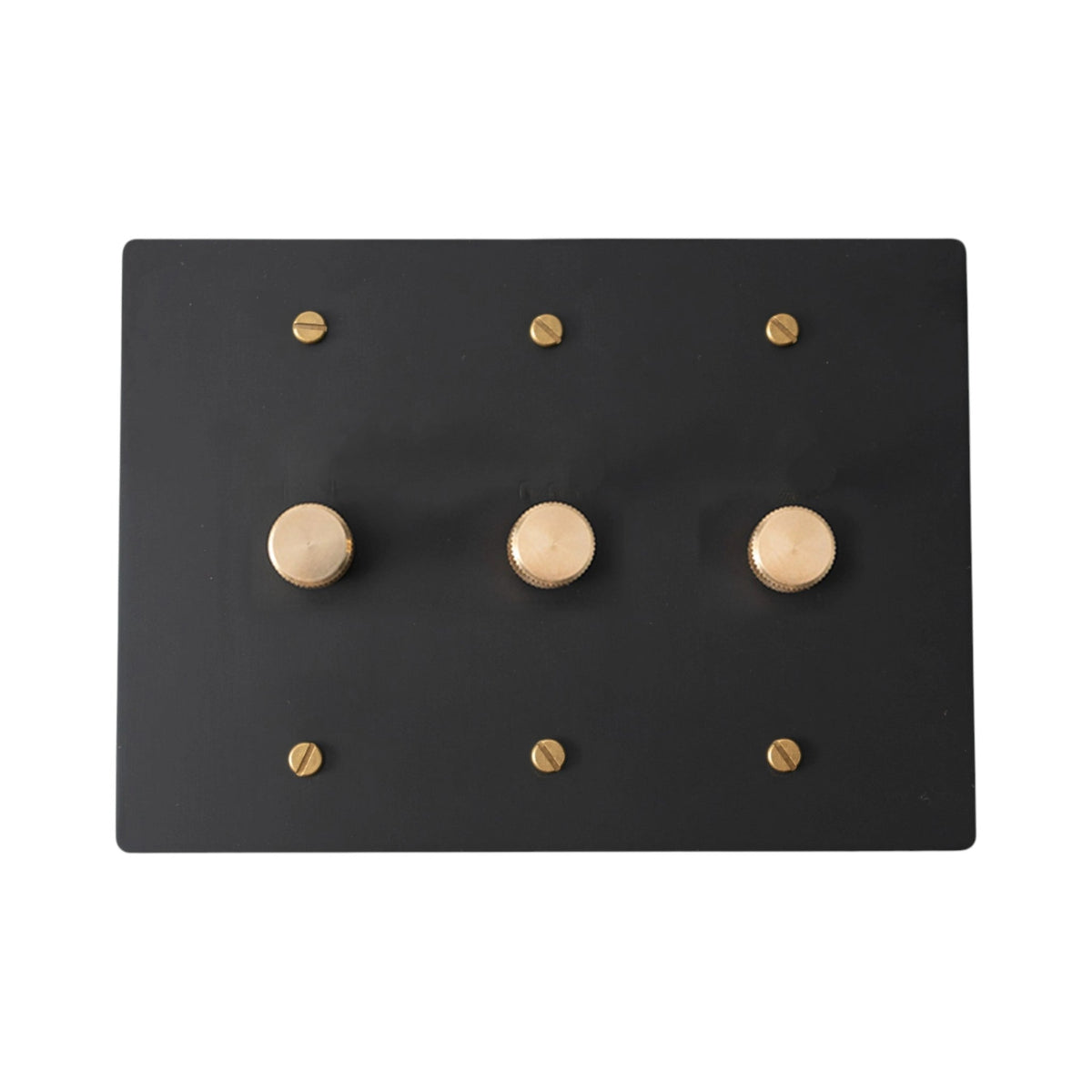 Faylore Vintage Brass 3-Gang Rotary Dimmer Switch