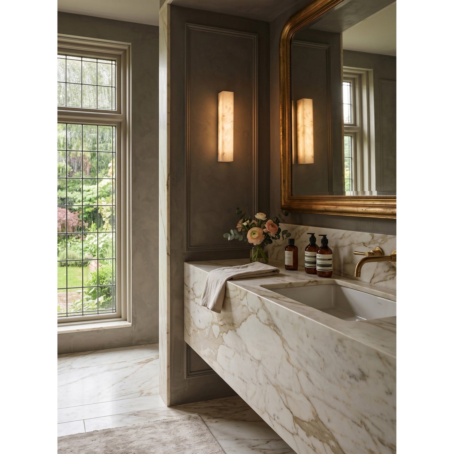Sculptural Alabaster Wall Light