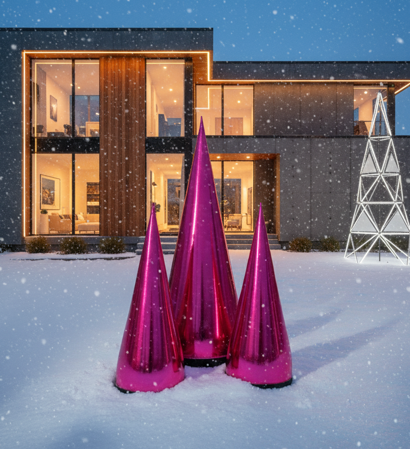 Glintora Modern Metallic PVC Inflatable Christmas Tree