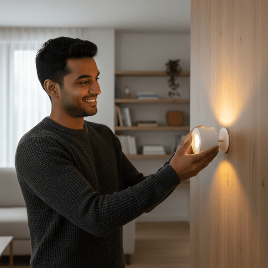 Magnetic Cordless Rotating Wall Light