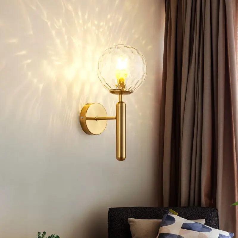 Ophira Modern Glass Globe Wall Light