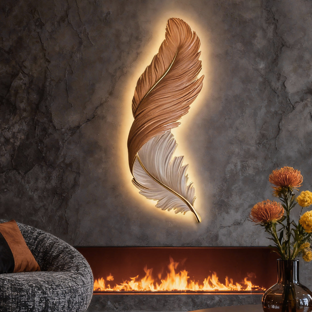 Sculpted Plume LED Wall Light