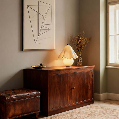 Ruffled Glass Table Lamp