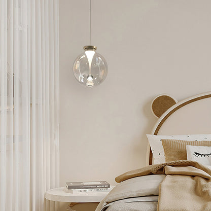 Tinted Glass Globe Pendant Light