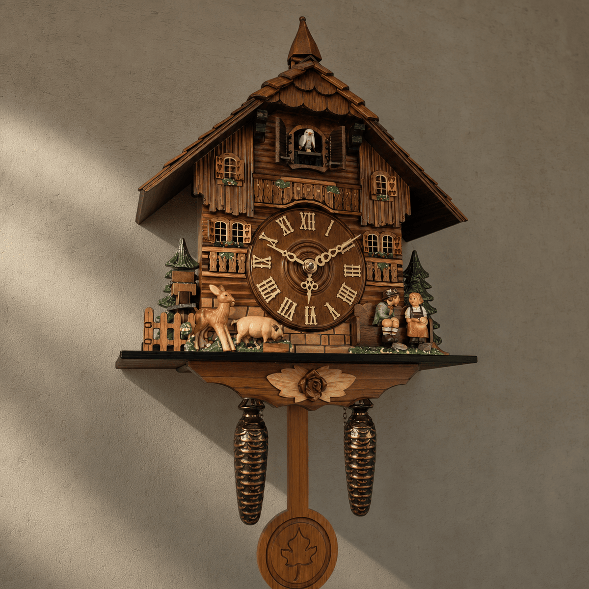 Brenvika Alpine MDF Pendulum Cuckoo Clock