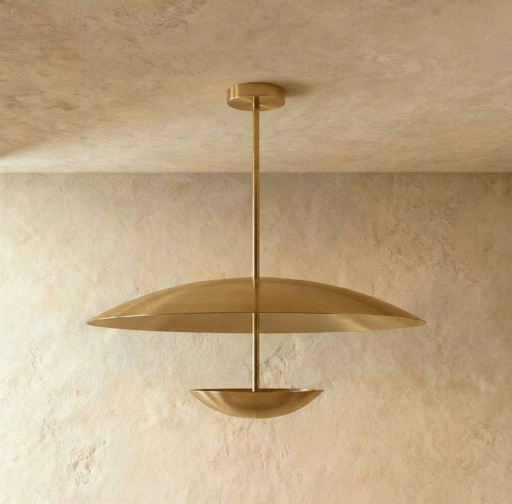 Wide Disc Metal Pendant Light