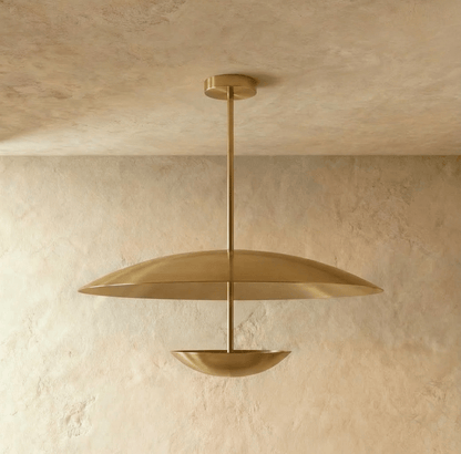 Wide Disc Metal Pendant Light