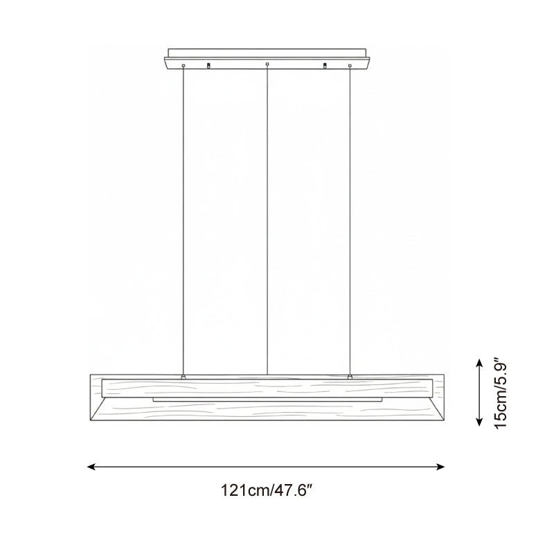 Linear Wood LED Chandelier