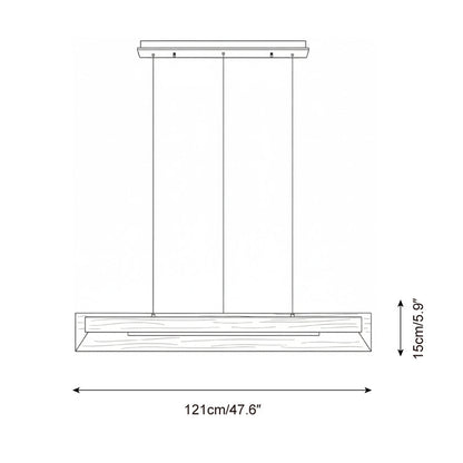 Linear Wood LED Chandelier