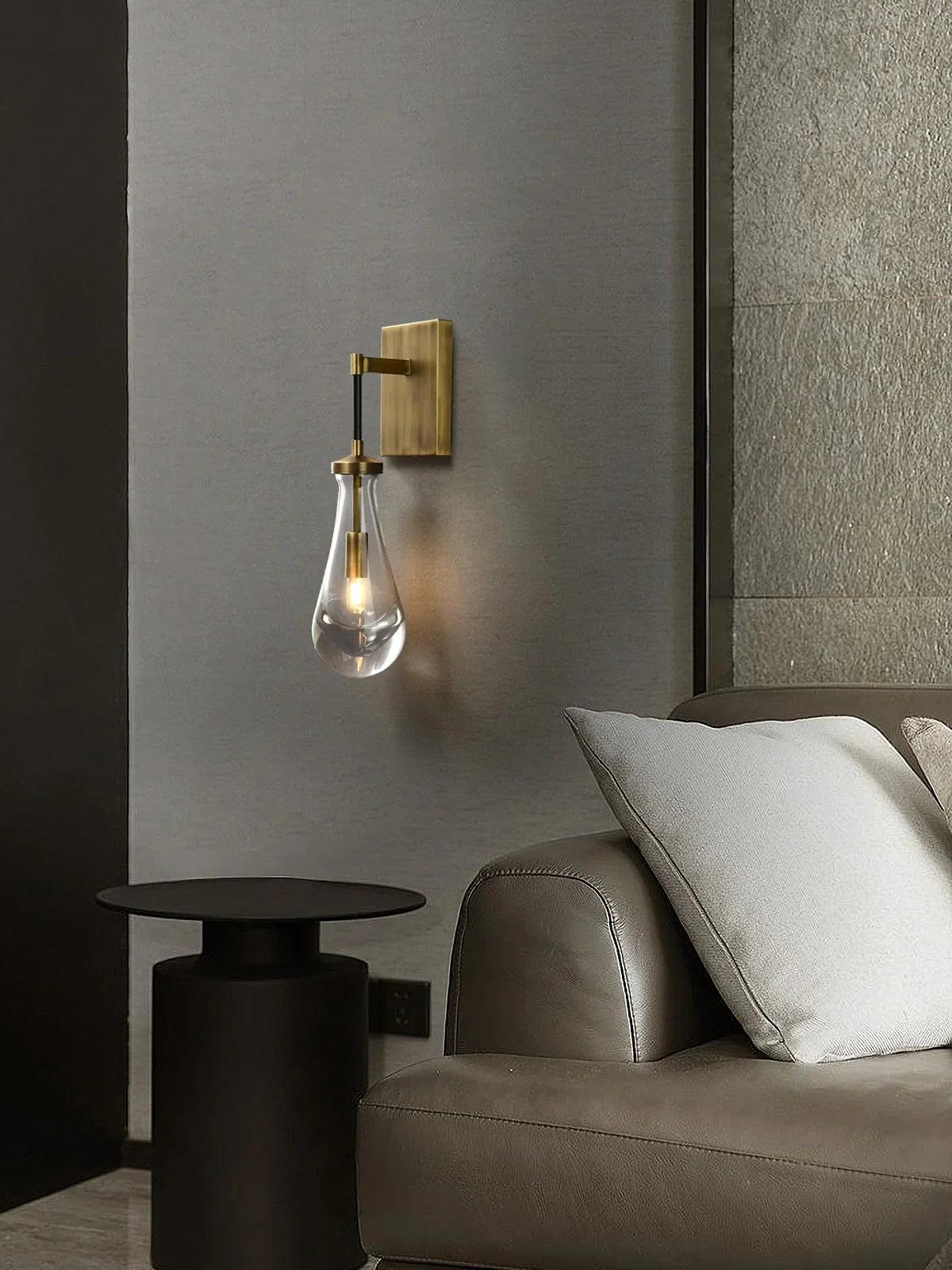 Teardrop Glass Wall Light