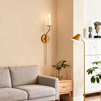Candlestick Brass Wall Sconce