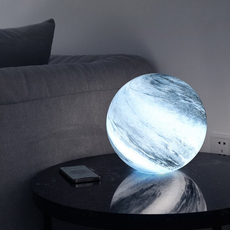 Selenora Celestial Glass Moon Table Lamp
