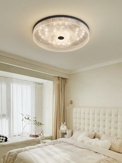 Faceted Acrylic Drum Ceiling Light