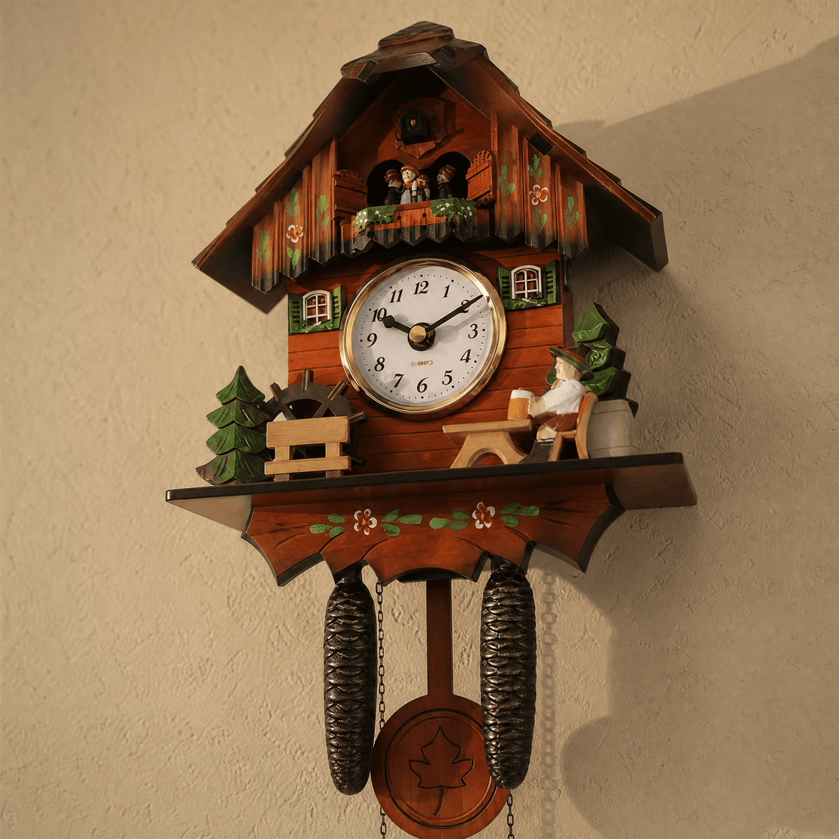 Corlinda Rustic Wood Cuckoo Clock