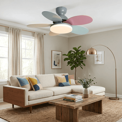 Flower Blade Wood Ceiling Fan